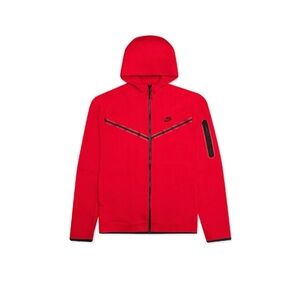 Red Nike Tech Fleece Hoodie n Pants, Men’s Size Large!!